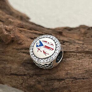 Pandora Puerto Rico Flag Frog Exclusive Bead S925 Silver Charm For Bracelet